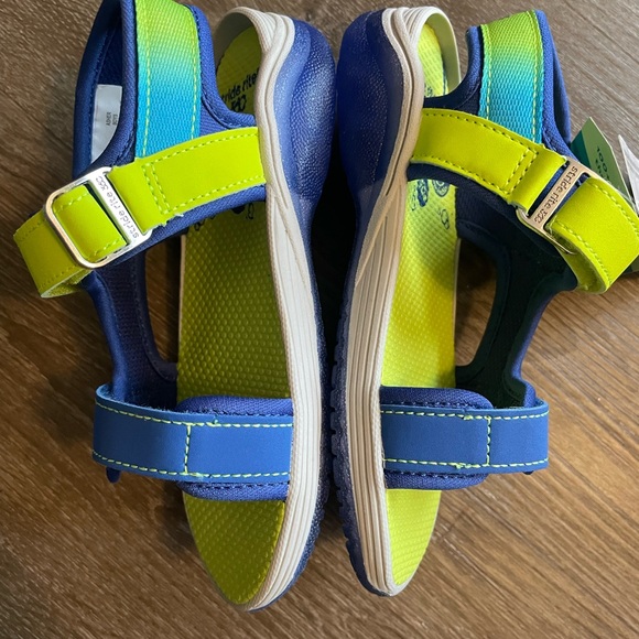 NWT Stride Rite Asher Kids Light-Up Sandals - Blue and Yellow - Picture 4 of 8